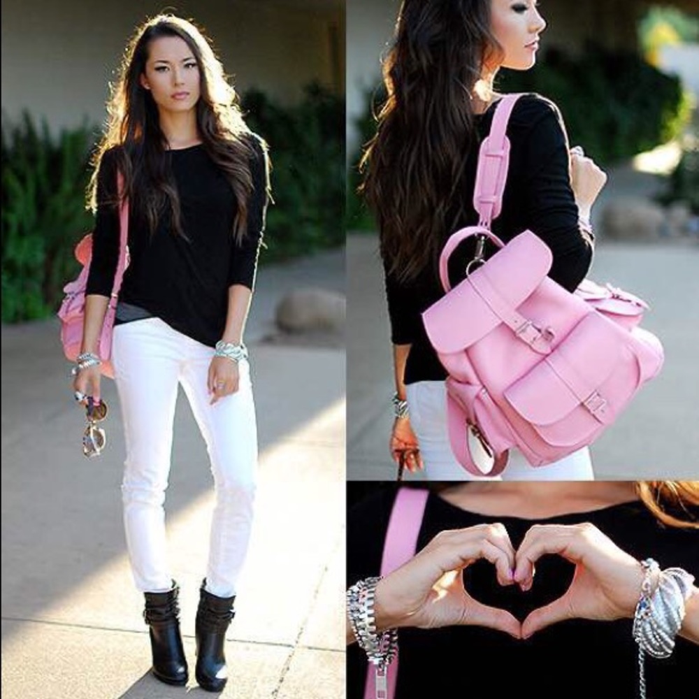 Grafea HARI Pink Lemonade Backpack Genuine Leather